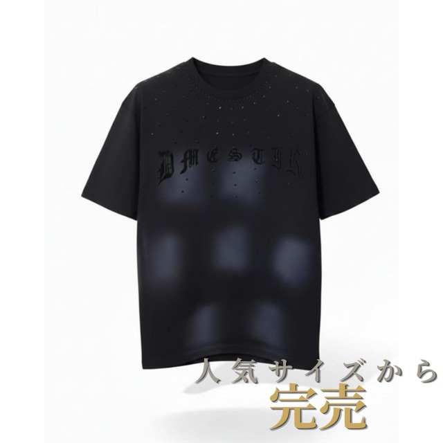 ブラックスタッズTシャツ(T00003)