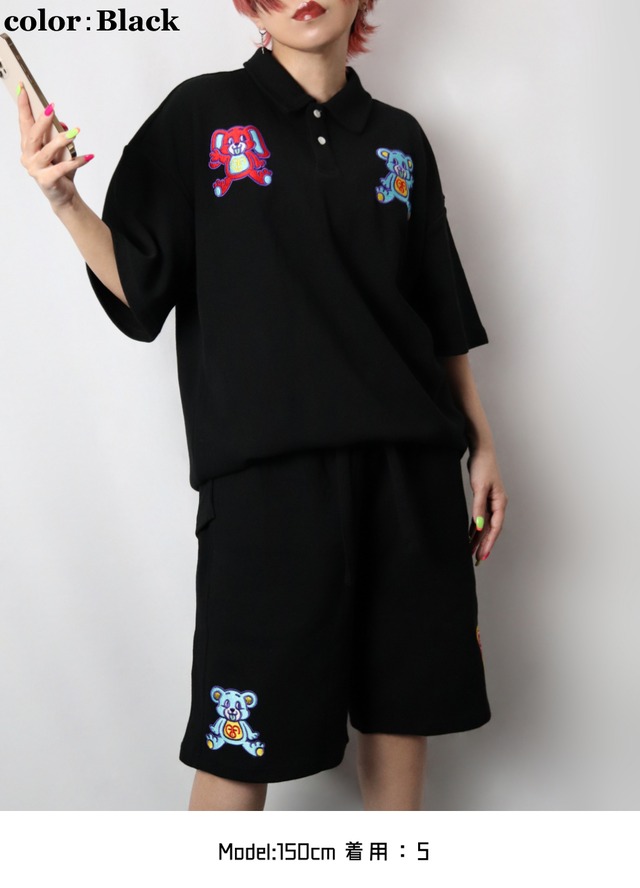 Rabbit and Bear Waffle Polo shirt （ラビット アンド ベアー ワッフル ポロ シャツ）【Ivory】