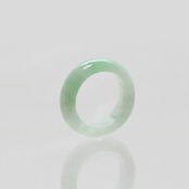 【14号】 clear green 翡翠くり抜き甲丸リング A貨翡翠 jd_rg2644