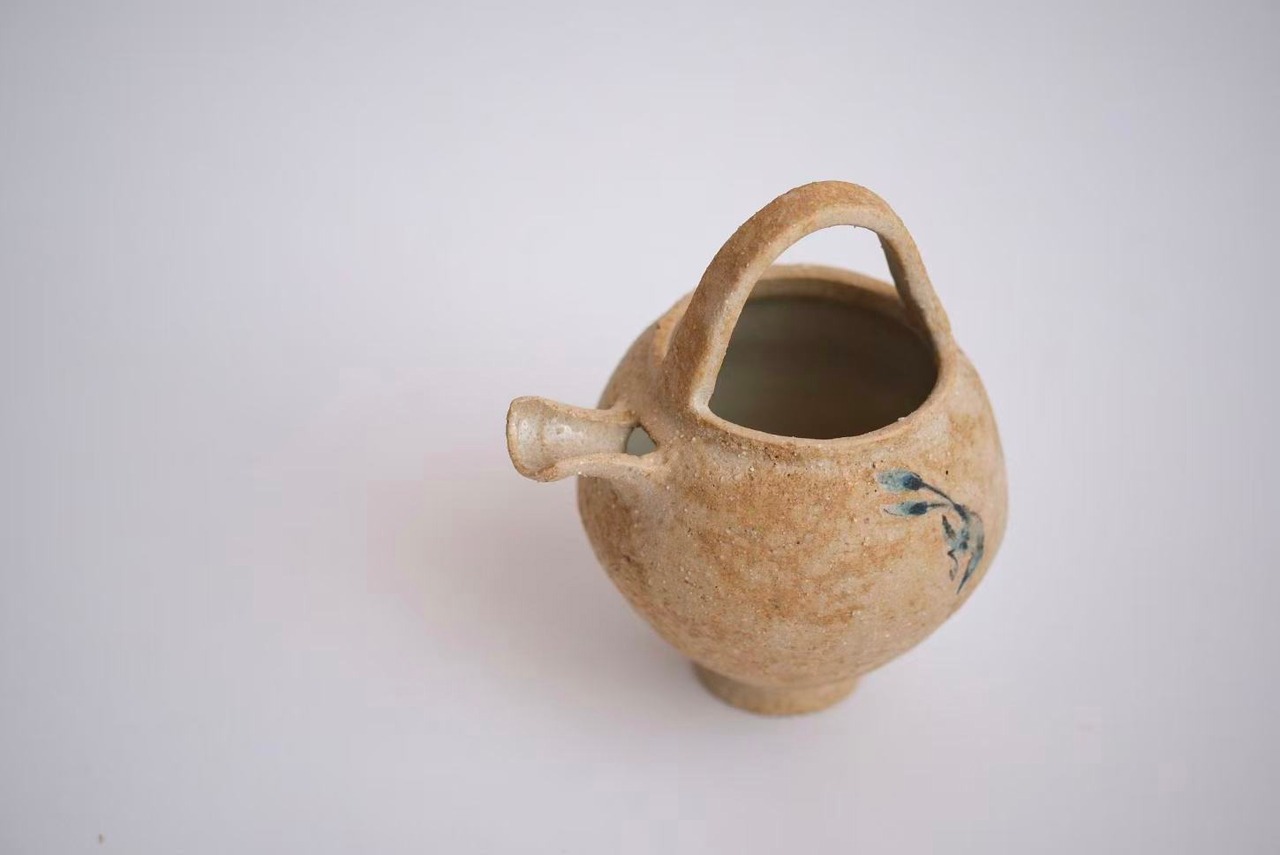 松本郁美 Ikumi Matsumoto - 灰陶加彩茶海 tea serving pot