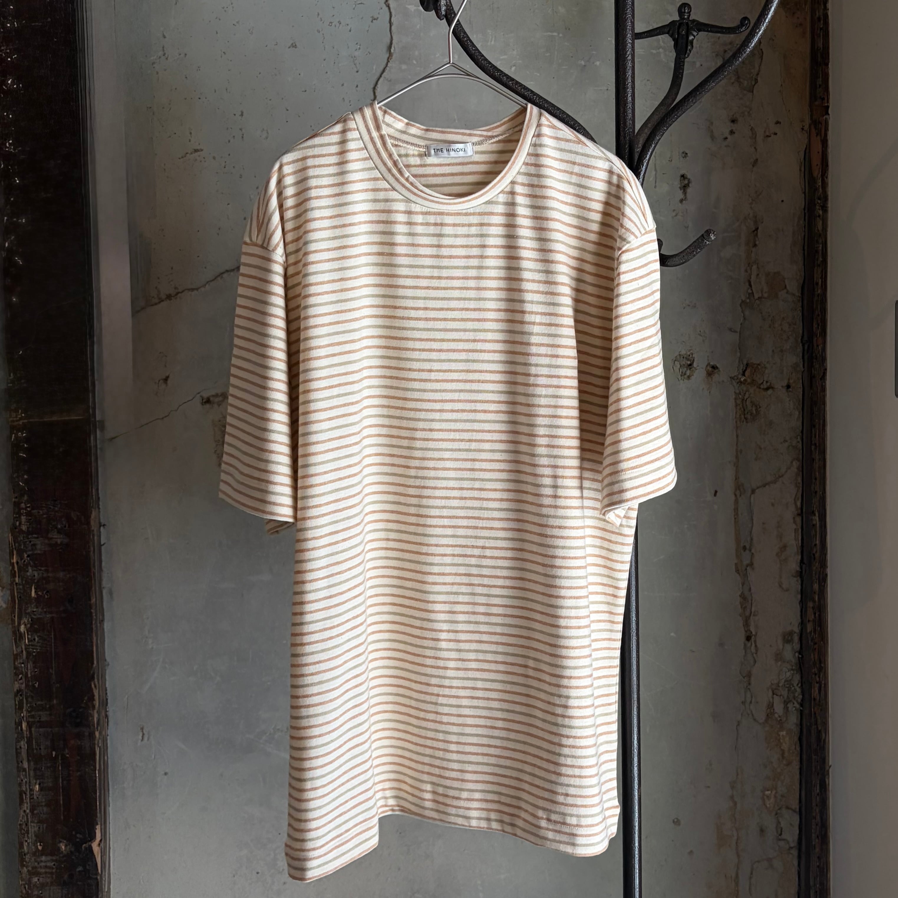 THE HINOKI/ザ ヒノキ ORGANIC COTTON HALF SLEEVE T SHIRT /オーガニックコットン 半袖Tシャツ #TH26S-44 BORDER