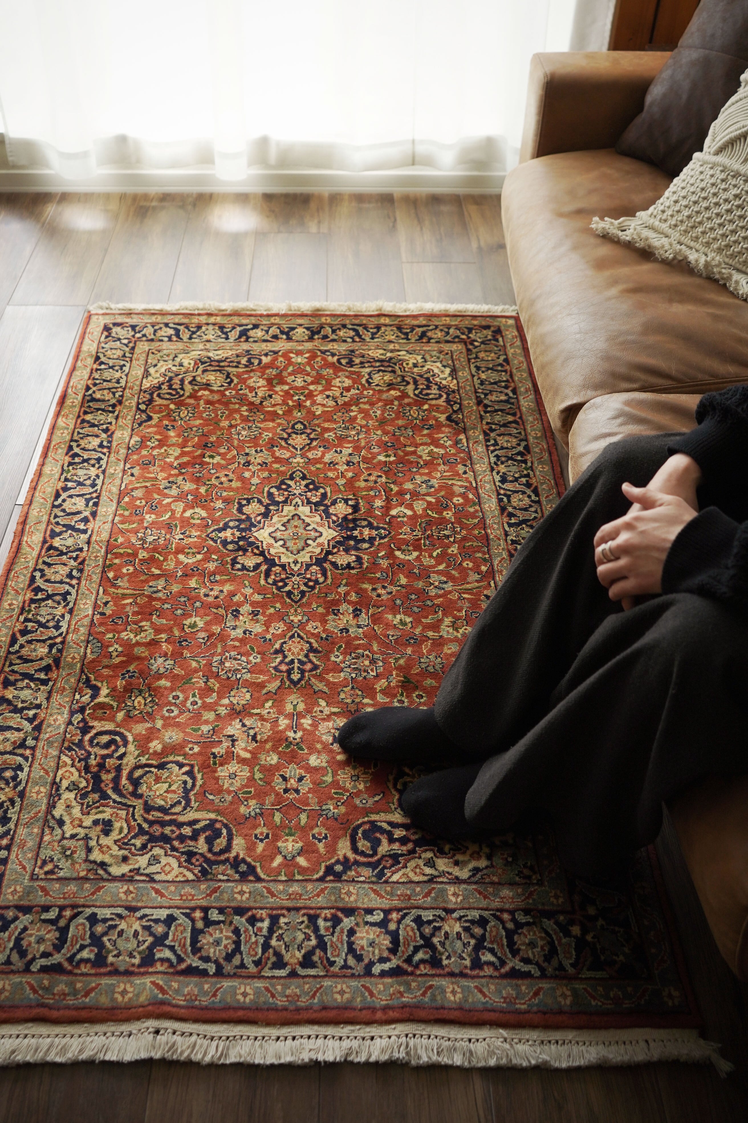 ※【牛丼マニア】L183cm マシュワニ ヴィンテージラグ　トライバルラグ Medium Size | ヴィンテージラグ専門店 TIME RUG （ペルシャ絨毯