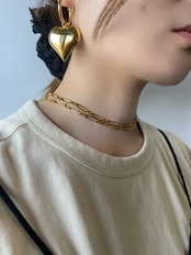 ハートフープピアス/ 023031