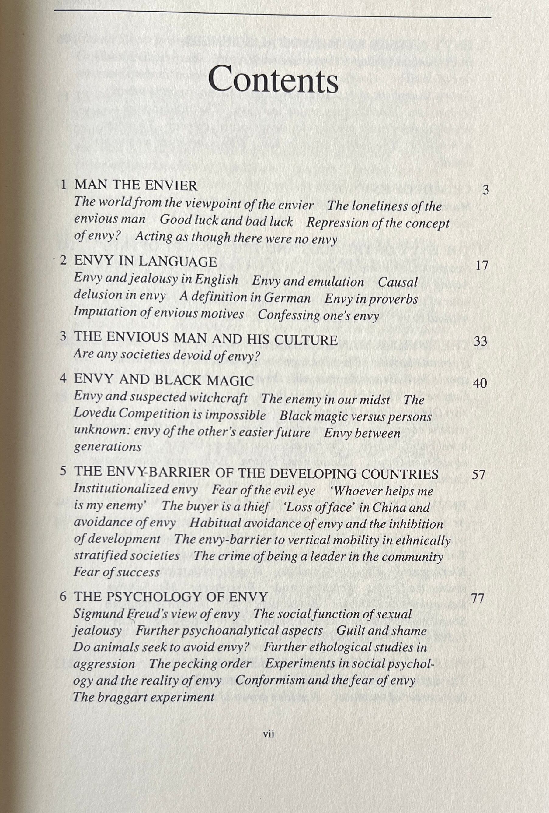 Envy: A Theory of Social Behaviour / Helmut Schoeck / Liberty Pres