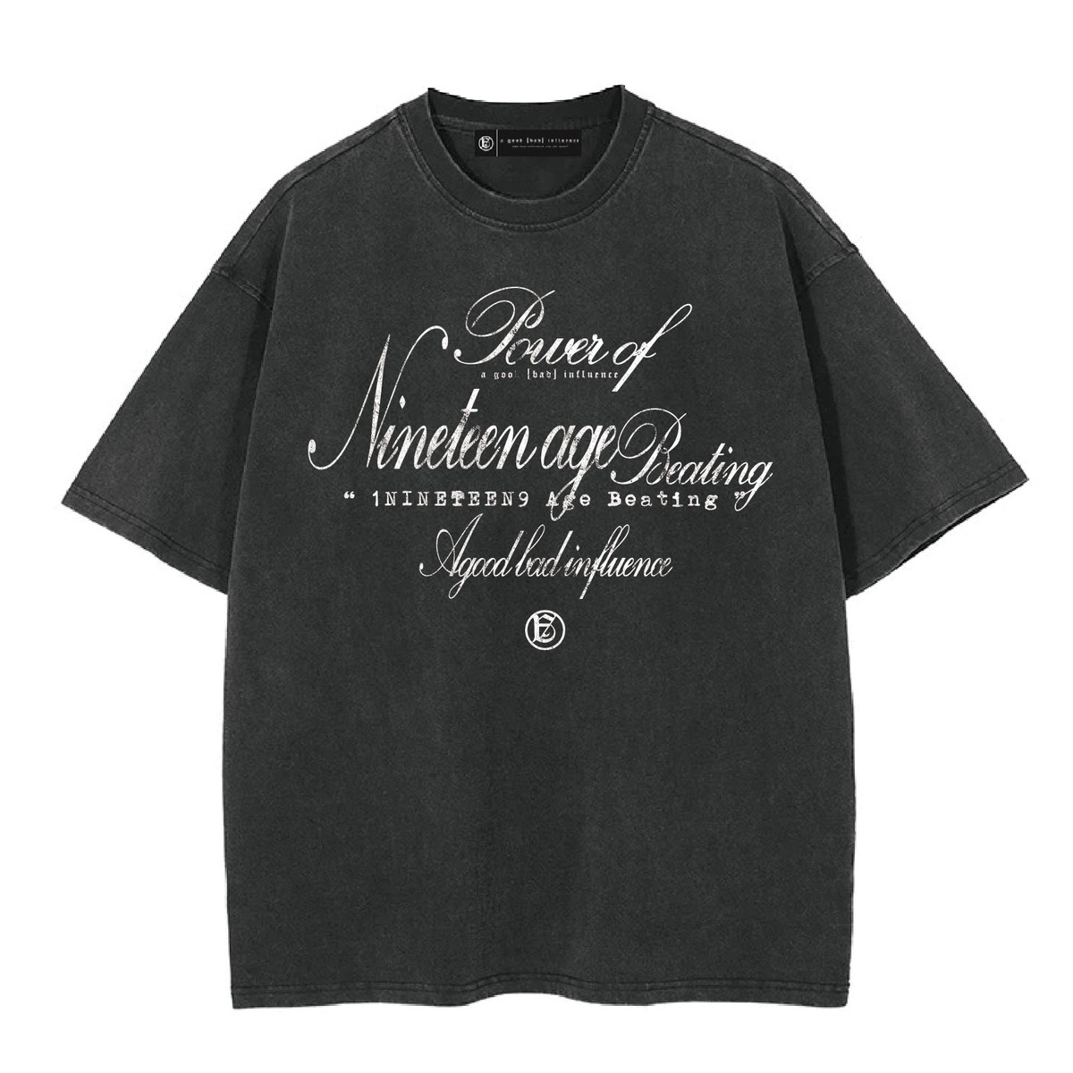 NINETEEN AGE BEATING FACE T-SHIRT (BK) | A GOOD BAD INFLUENCE OFFICIAL ...