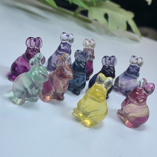 5.フローライトうさぎさん大家族セット