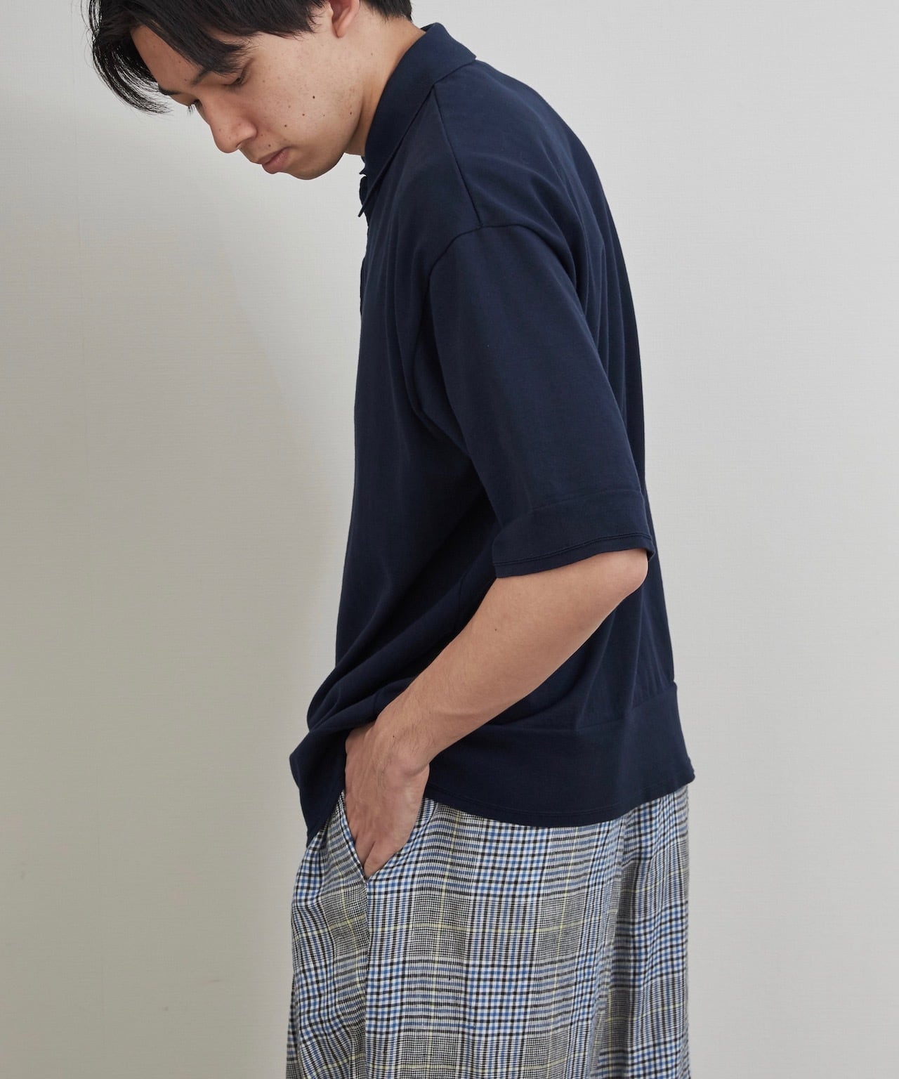 18GG KNIT POLO / 18GGニットポロシャツ(NAVY) | KICS DOCUMENT