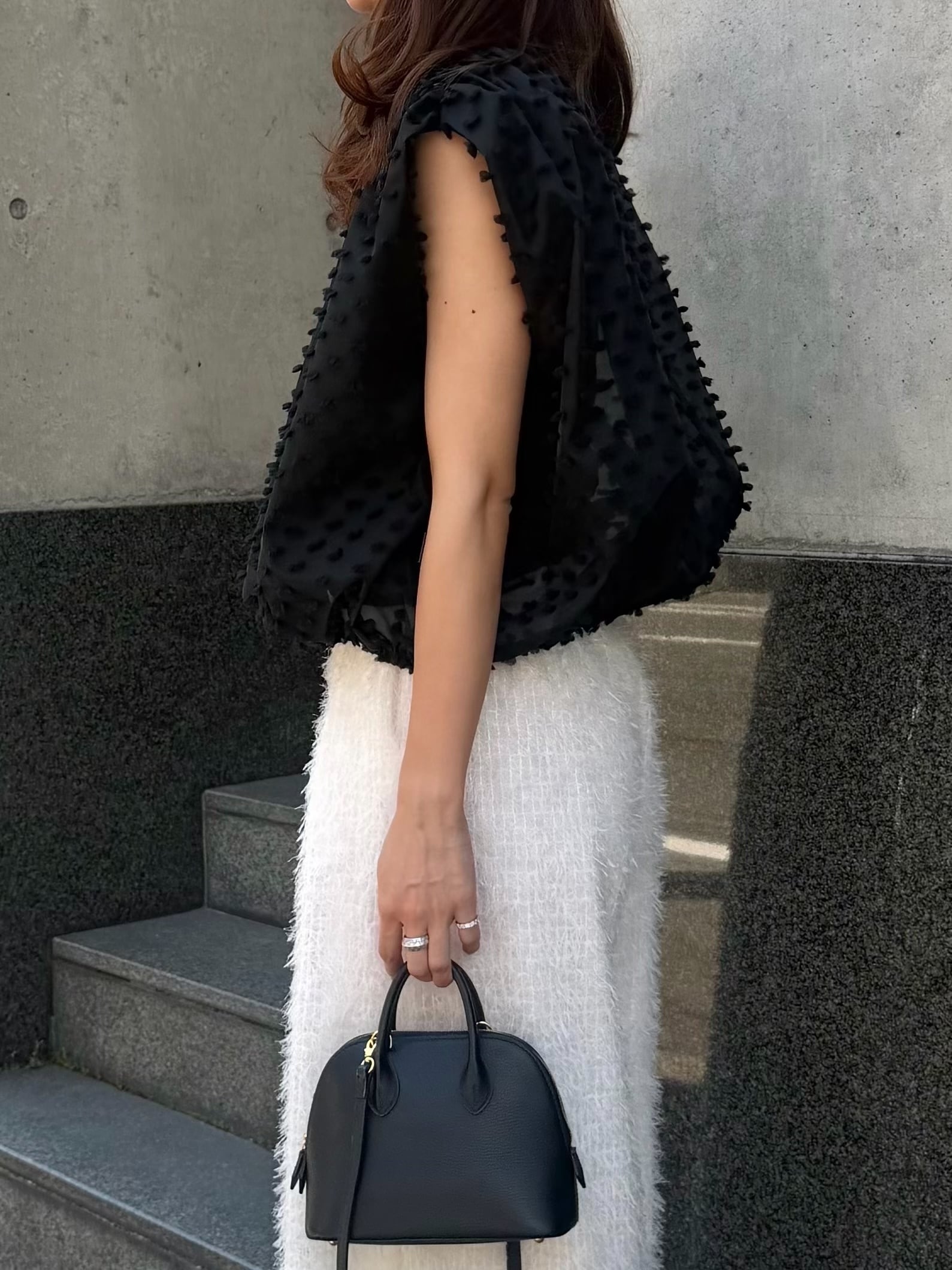 cotton candy blouse / black 7/2 21:00～ 再販(即納) | HYEON