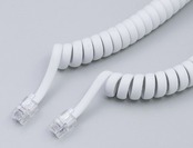 エルパ (ELPA) TEL用受話器コード 電話線 4極4芯 0.3m TEW-J003