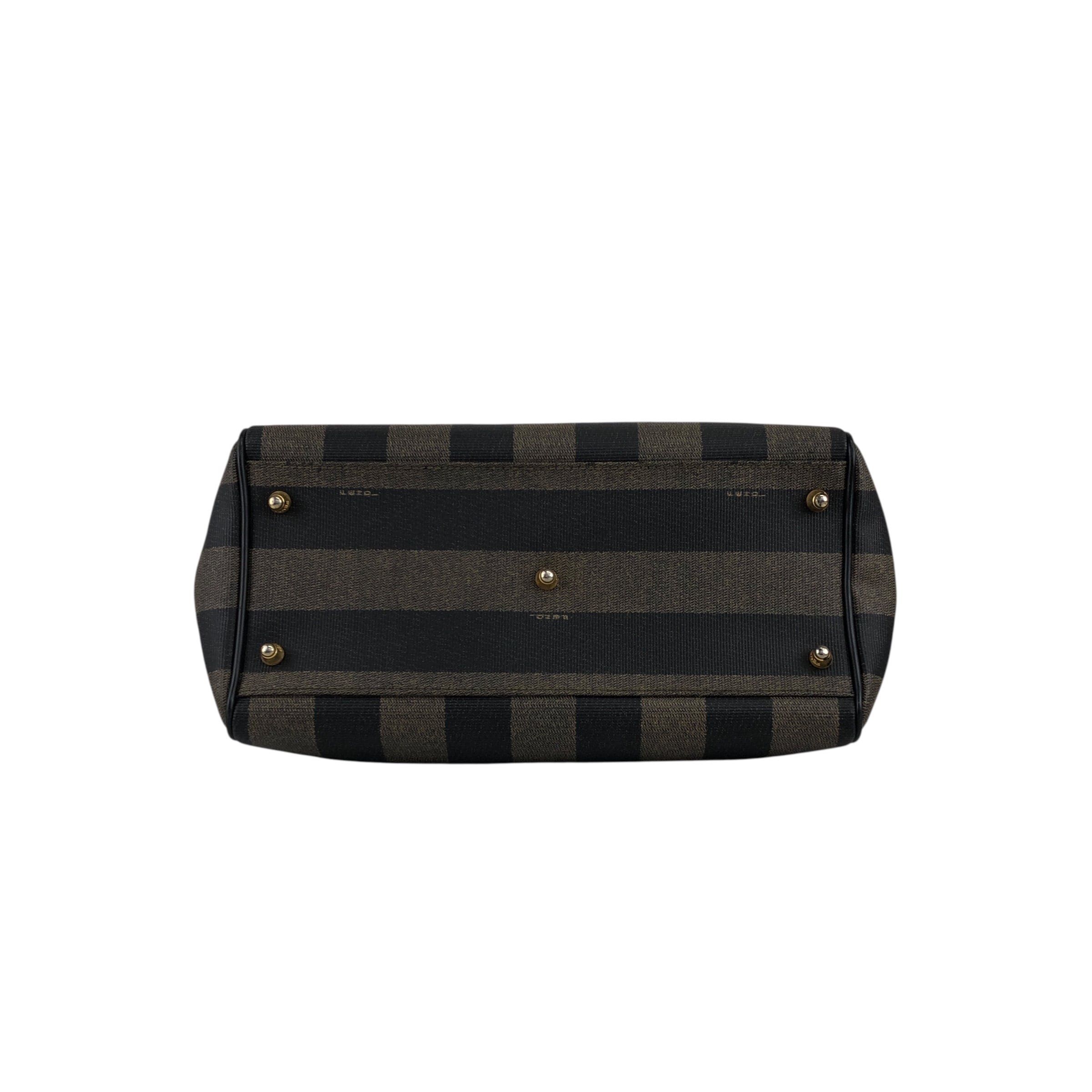 FENDI フェンディ ショルダーバッグ ブラック ロゴ ミニボストン PVC