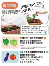 岩谷マテリアル(Iwatani Materials) プランターキャップ Lサイズ ２枚入 / 袋 保温用不織布 初期生育促進 防虫 防鳥 プロ向け 国産不織布 アイホッカ 使用 ゴムでピタッと 簡単 設置 ワンタッチ 支柱不要 周囲最大1700mmまで 家庭菜園 プランター栽培