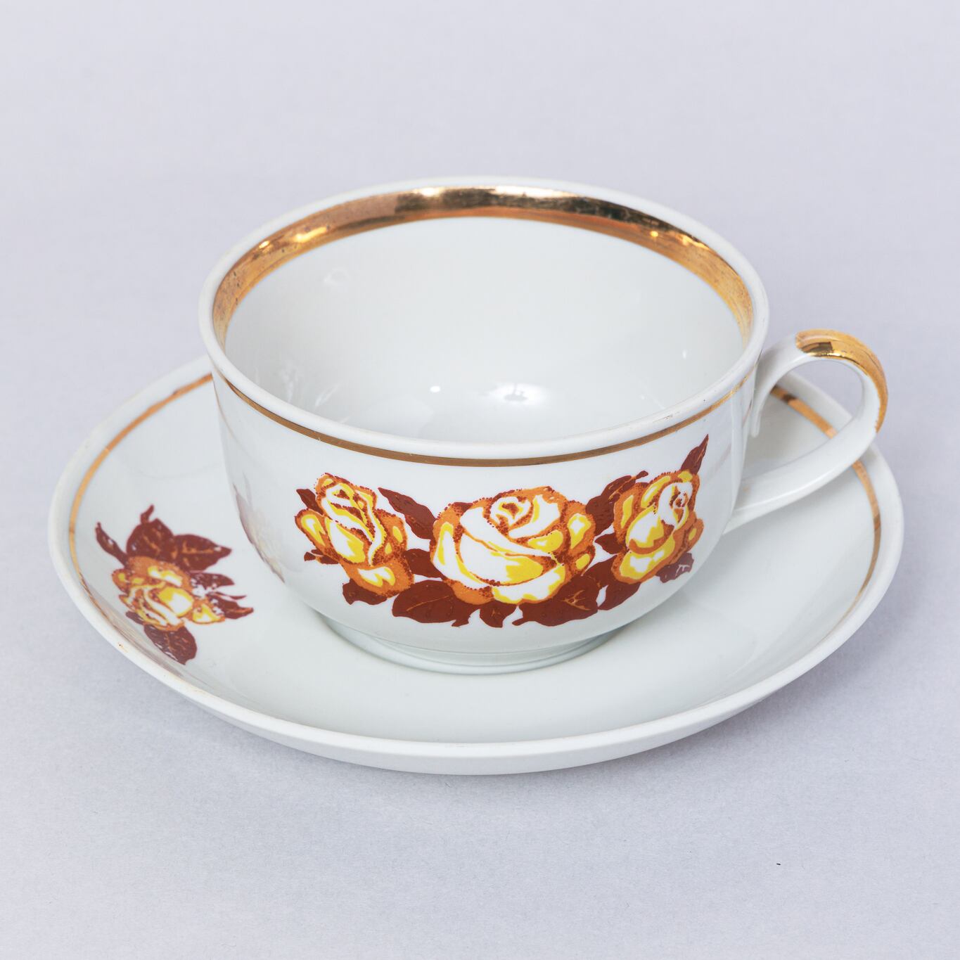 ヴィンテージカップ&ソーサー テルノーピリ磁器工場 旧ソ連 0098