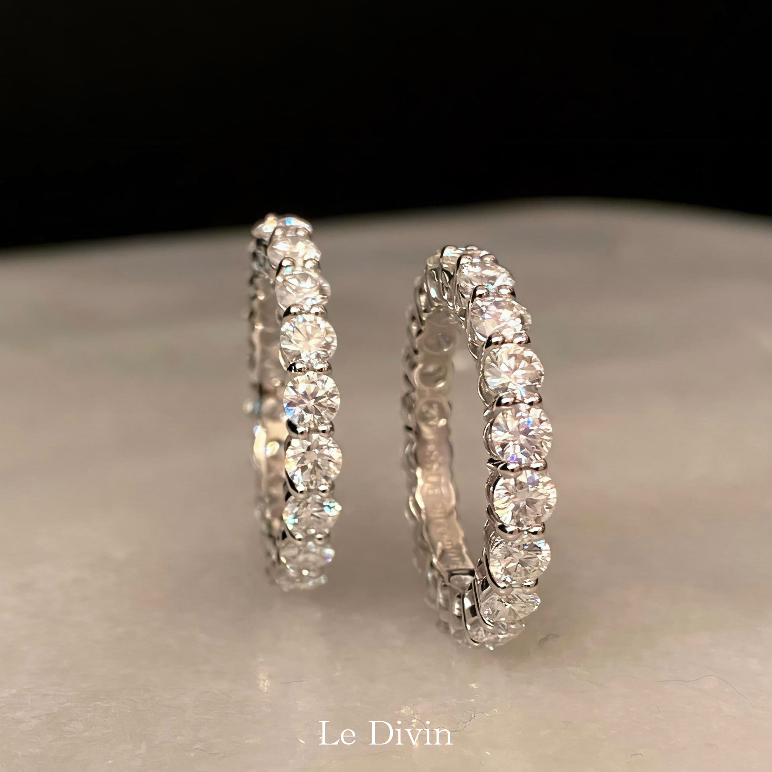 3mm 立て爪 フルエタニティリング モアサナイト silver925プラチナ