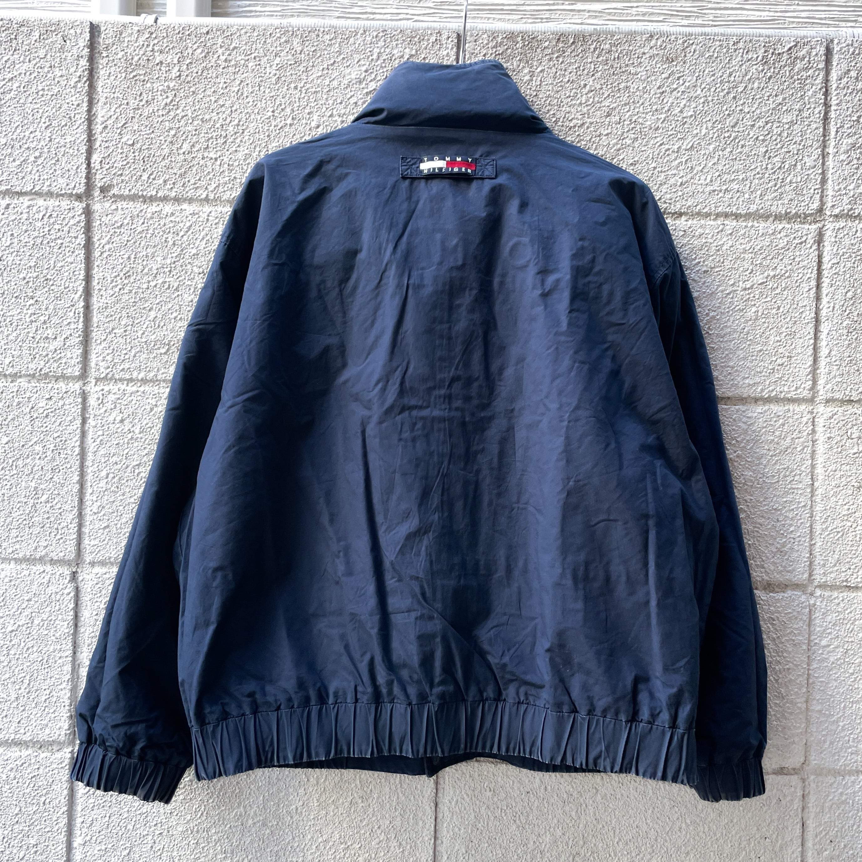 90's Tommy Hilfiger BIG LOGO Reversible Nylon Jacket S / トミー 