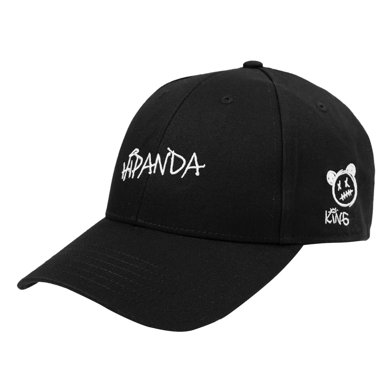 送料無料 【HIPANDA ハイパンダ】男女兼用 落書き風刺繍 キャップ 帽子 UNISEX GRAFFITI CAP BLACK  HIPANDA JAPAN GLOBAL ONLINE STORE