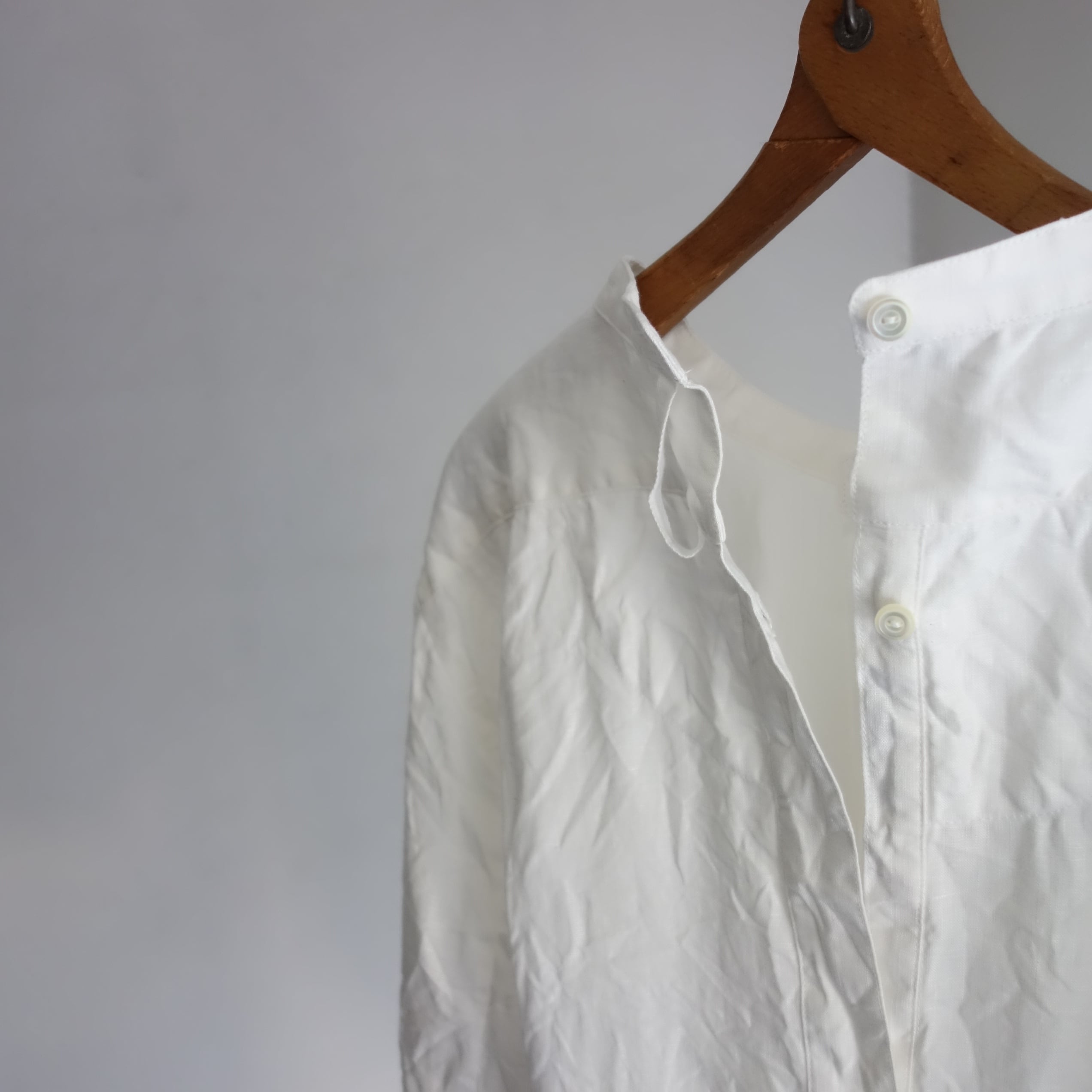 antiqued irishlinen shirt / naturalwhite