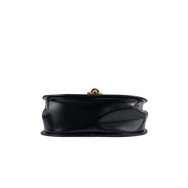 CELINE セリーヌ ショルダーバッグ ブラック フロントロック レザー 2WAY vintage ヴィンテージ オールド htie7e