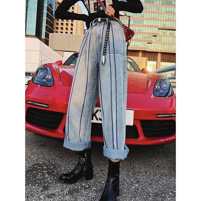 line denim pants　10447