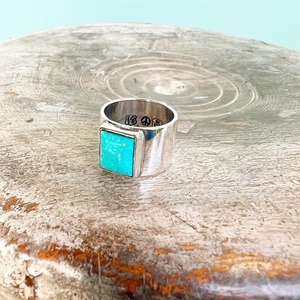 North Works "Square Turquoise Ring" W-025