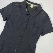 AIGLE エーグル 半袖 ワンピース S/グレー レディース