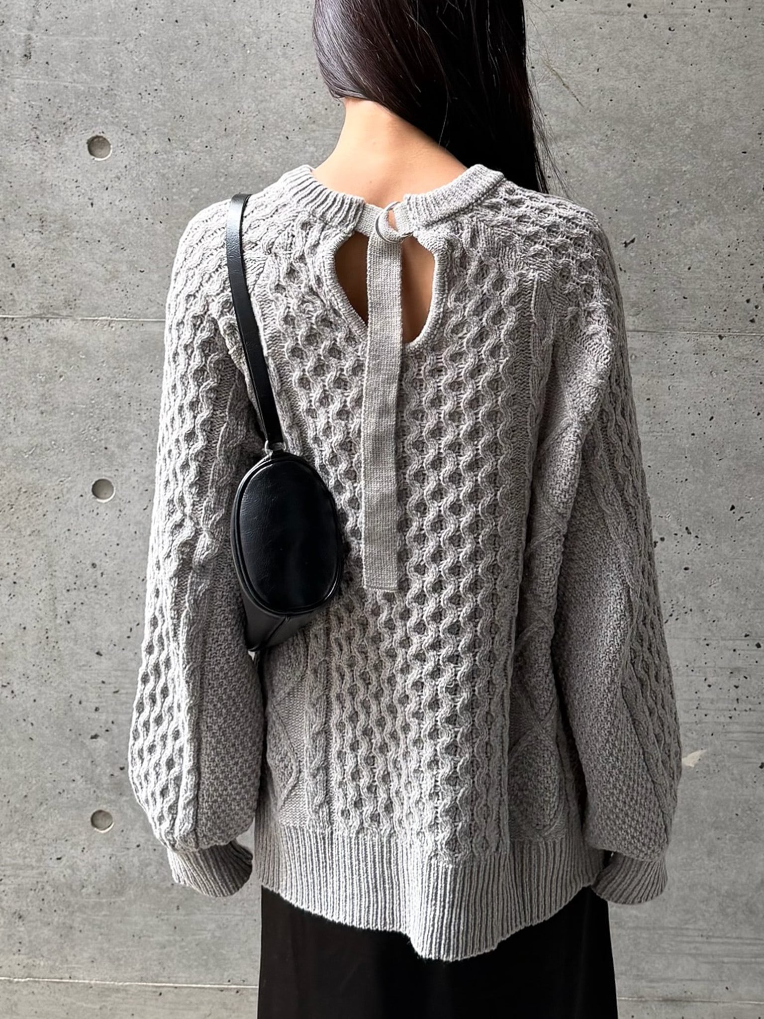 MALL CABLE KNIT（ﾓｰﾙｹｰﾌﾞﾙﾆｯﾄ）【7549131】select by Bou jeloud