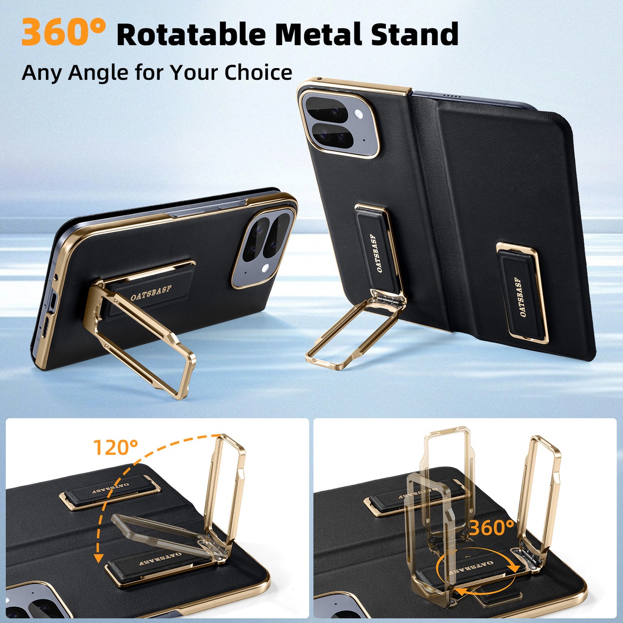 ◆Google Pixel 10 9 Pro Fold◆ Leather Magnetic Grip Band Full Phone Case / レザー マグネティック グリップ バンド スマホケース