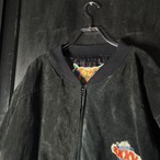 00s Super Bowl XXXV 記念 レザージャケット Jeff Hamilton製 刺繍入り ブラック XL