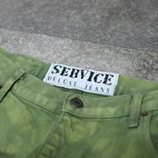 SERVICE delxe jejns wide denim pants over dye