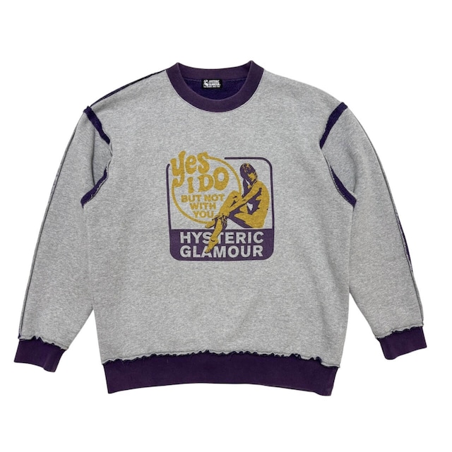 古着 ヒステリックグラマー スウェットトレーナー クリーニング済み HYSTERIC GLAMOUR カットオフ ヒスガール メンズ実寸L相当