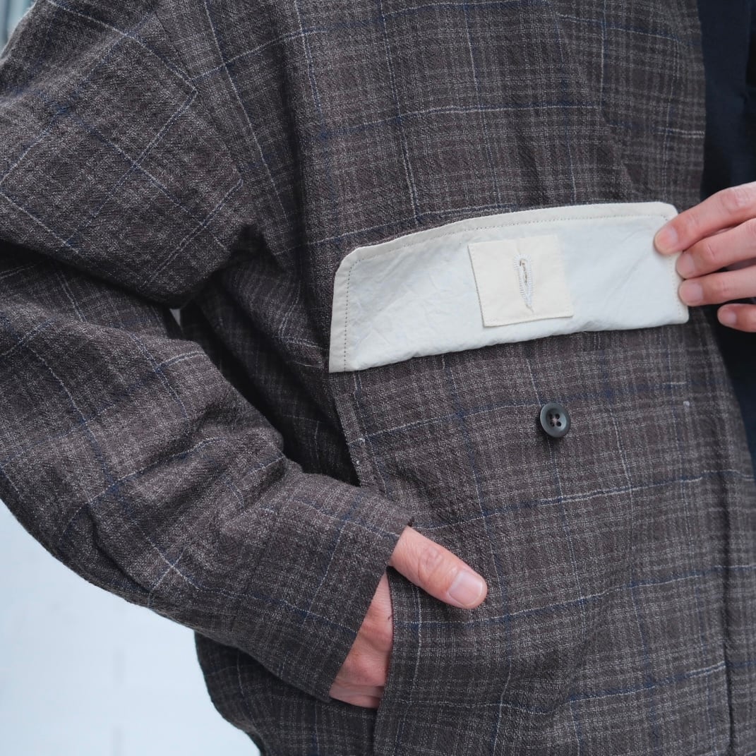 EVAN KINORI(エヴァン キノリ) /Zip Jacket Two Kasuri Wool Check
