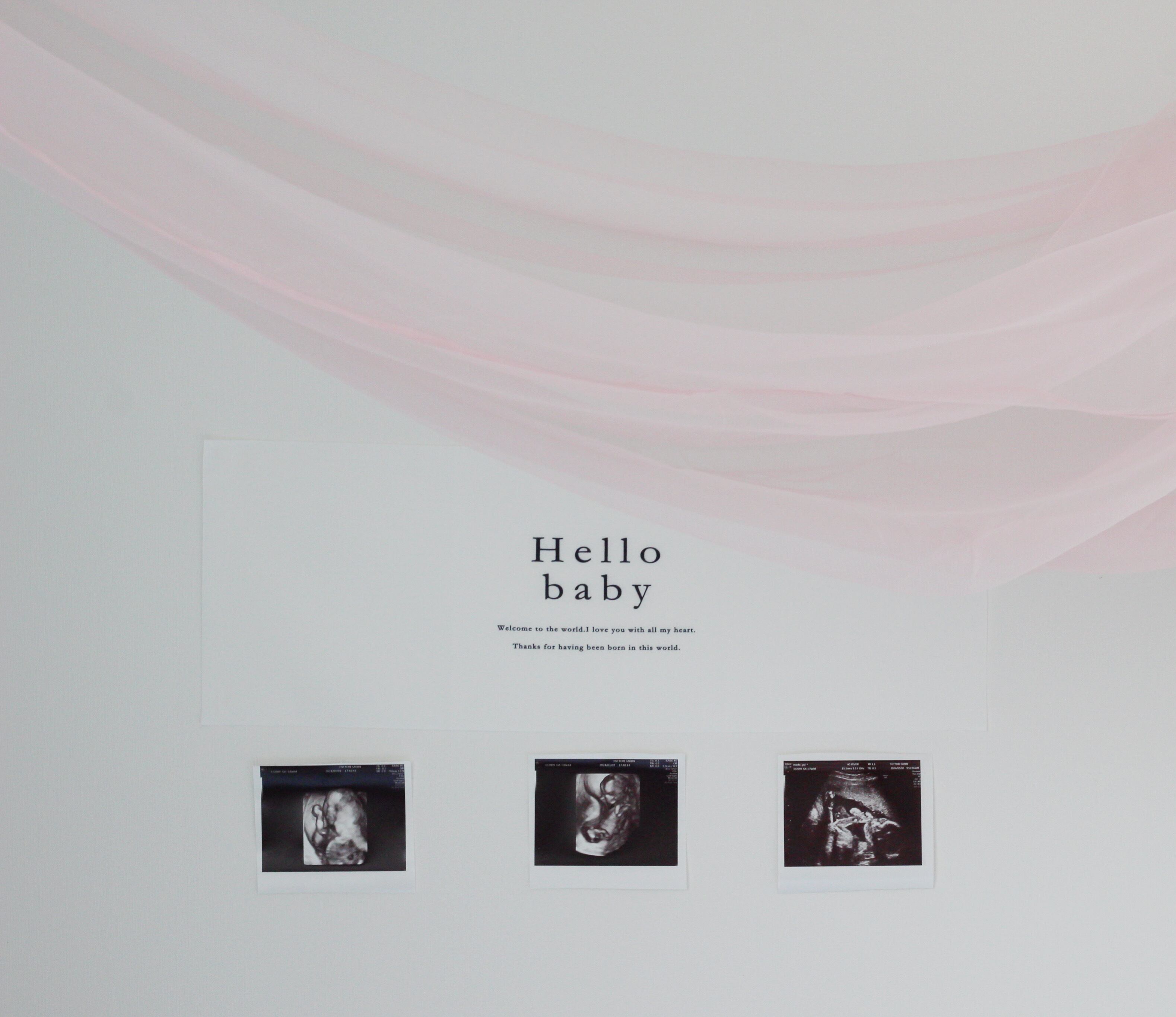 即納”Hello baby タペストリー1 [card set] : ニューボーン 足形