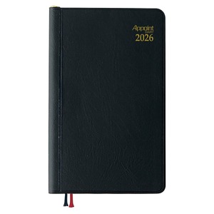 【努力特価】ダイゴー 手帳 2026 スケジュール帳 アポイント ウィークリー レフト ブラック E1002 2025年 12月始まり