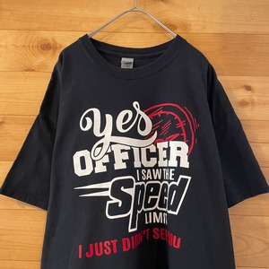 【GILDAN】ビッグサイズ XL Tシャツ ロゴ メッセージ 黒ボディ ギルダン US古着 アメリカ古着