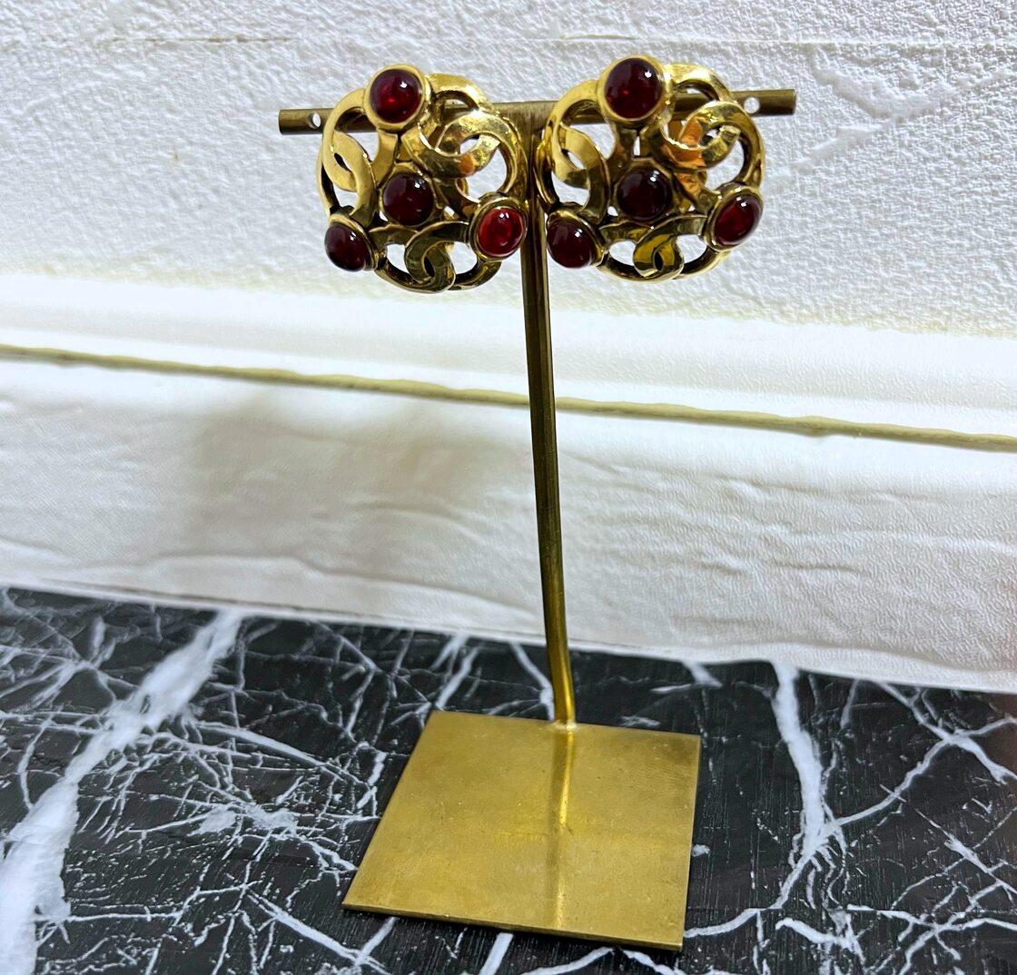 激レア！バブル期傑作 ヴィンテージ シャネル グリポア ルビーレッド  