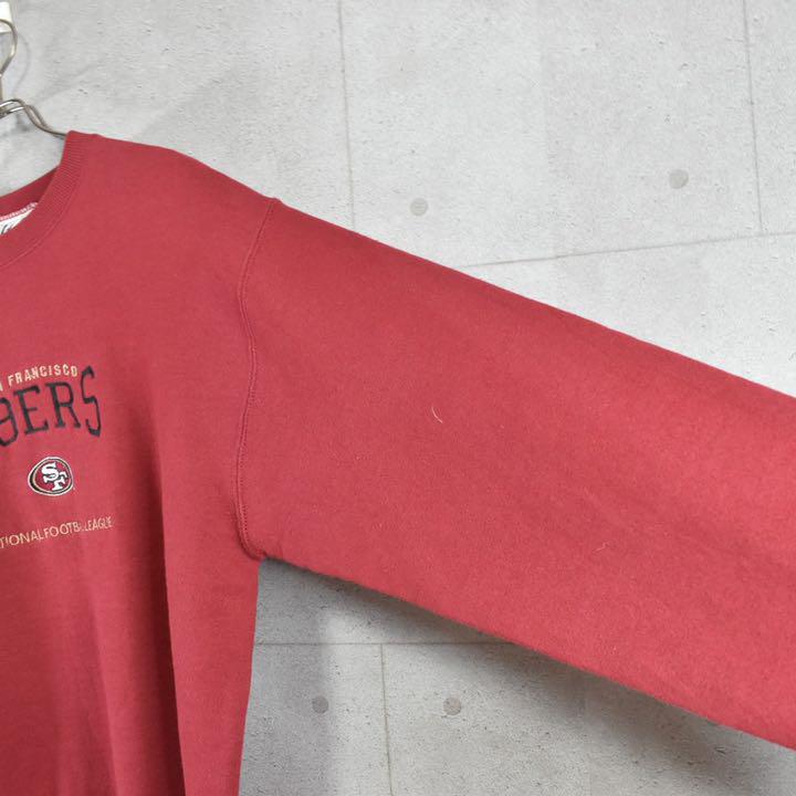 90s Lee 49ers 刺繍ロゴスウェット小豆色激レア　ストリート　古着