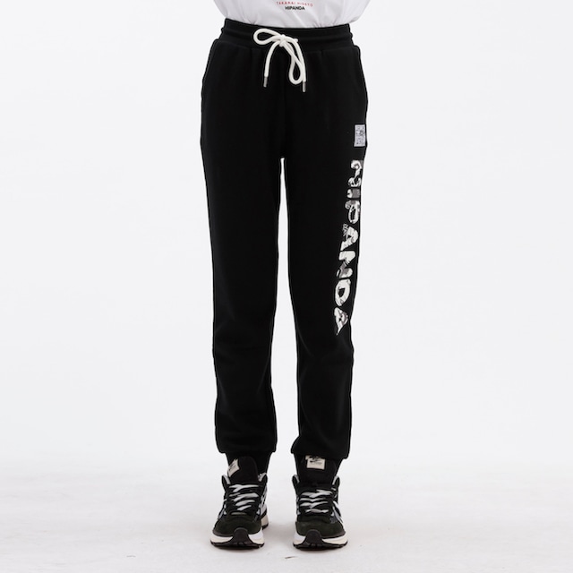 SALE 送料無料【HIPANDA ハイパンダ】レディース パンツ WOMEN'S SNOW PANDA PRINT SWEAT PANTS / BLACK