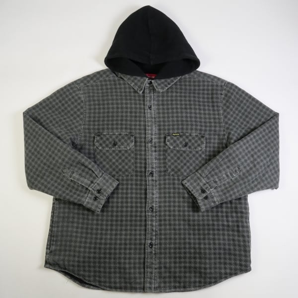 Supreme Houndstooth Flannel Hooded Shirt