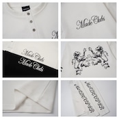 VINTAGE ストリート ダブルライオン ヘンリーネック ワッフルロングTシャツ T2292