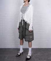 【直営限定ITEM】レースシアークロップドカーディガン (WHITE) CQ-49001H