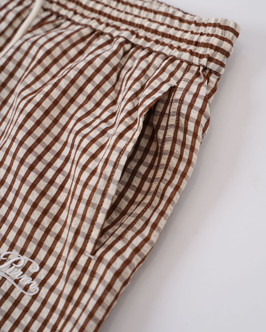 Re:room】CHECK PATTERN SEERSUCKER WIDE PANTS［REP326］ | #Re:room