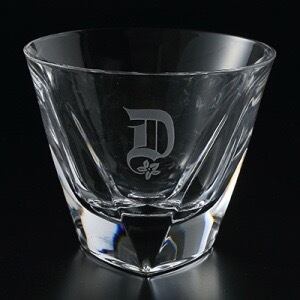 クリスタルデルタロックグラス(イニシャル彫刻) | ガラスアート Everre