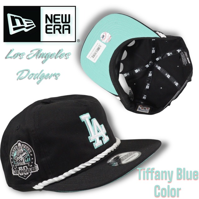 海外限定】NEWERA Los Angeles Dodgers THE GOLFER Cap TIffany Blue 