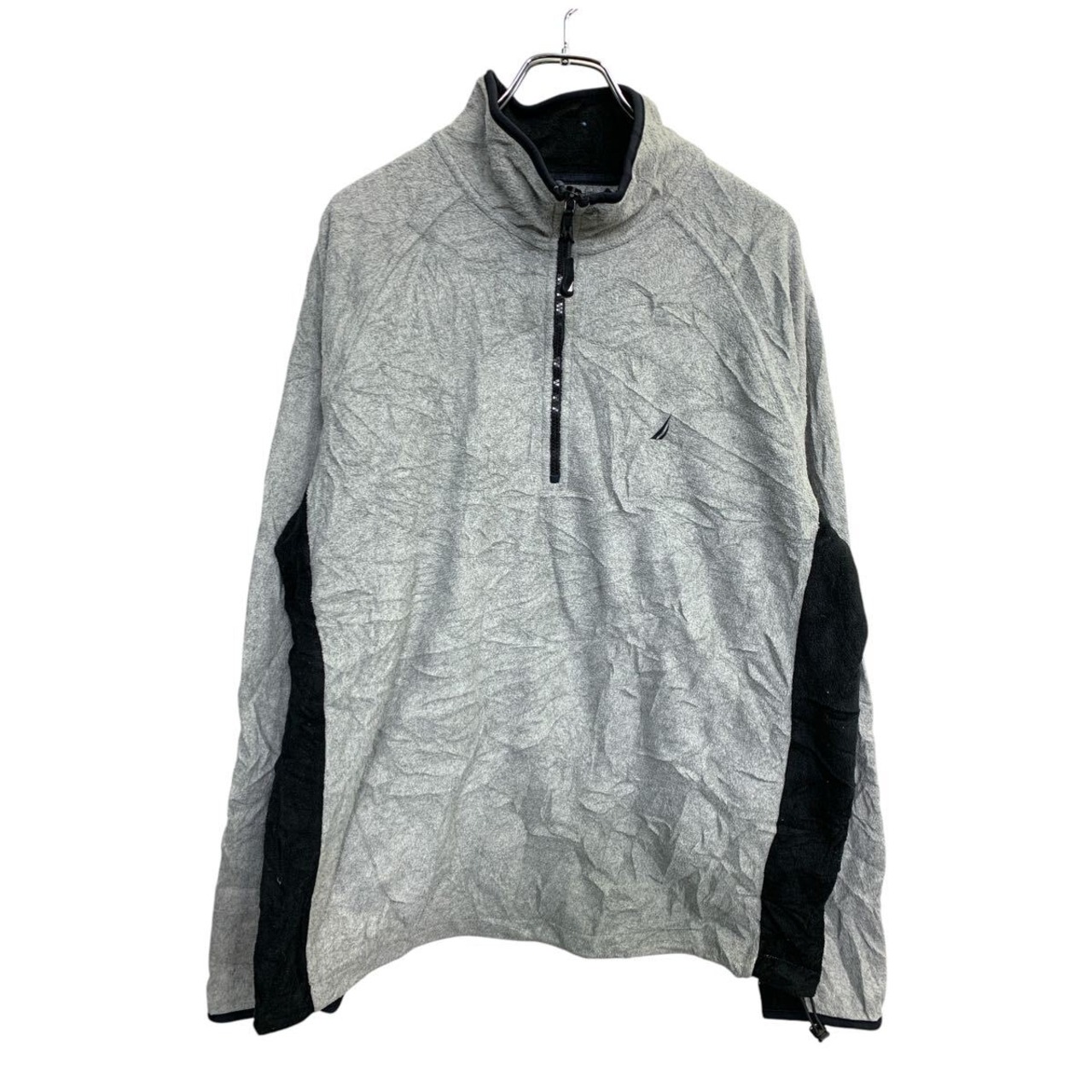 NAUTICA フリースジャケット XLサイズ ノーティカ ハーフジップ グレー 