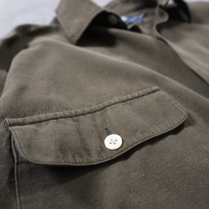 90s Polo by Ralph Lauren SILK COTTON shirt "BENFORD" M 古着
