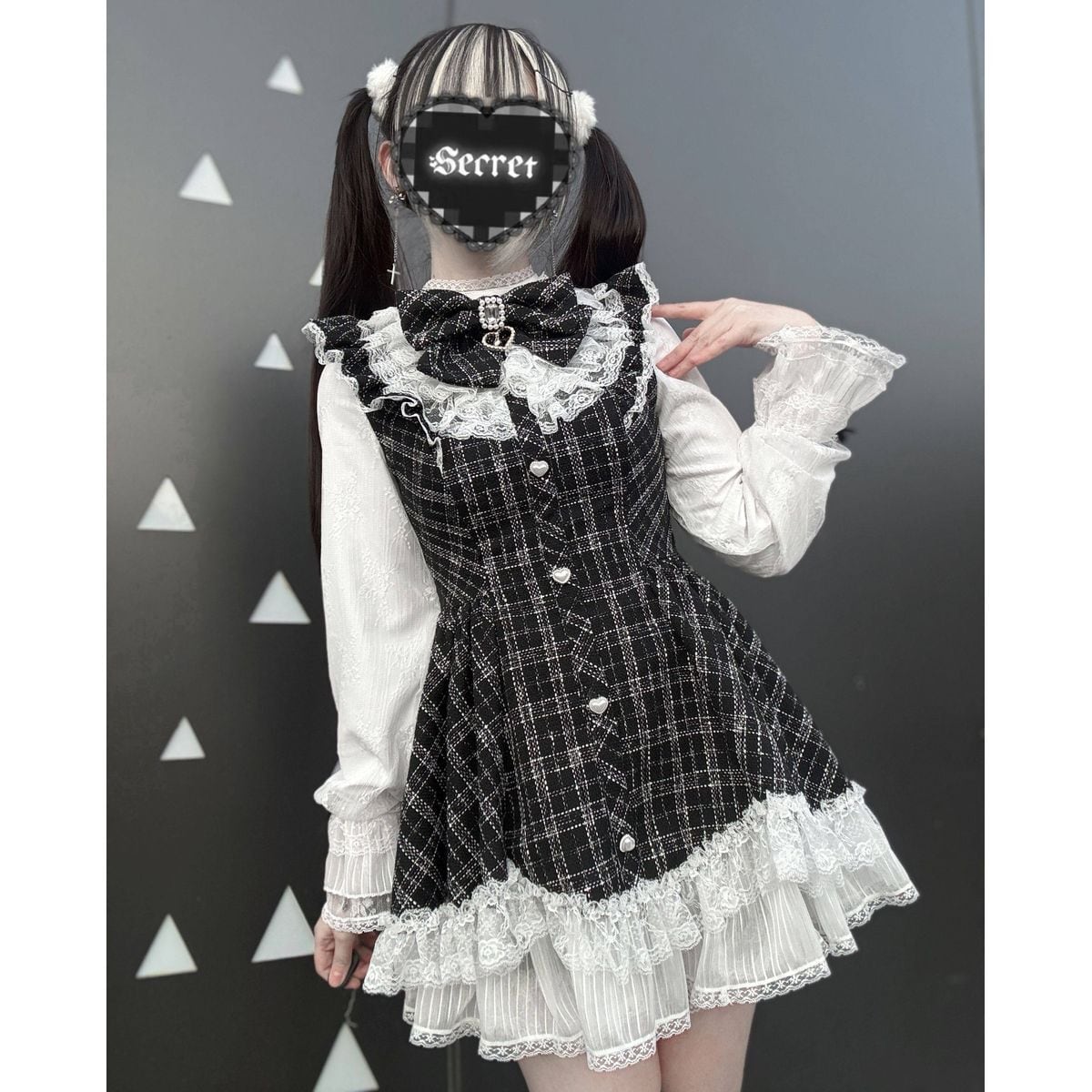 地雷系フレンチガーリーチェックセットアップ | Maiden's Rêve