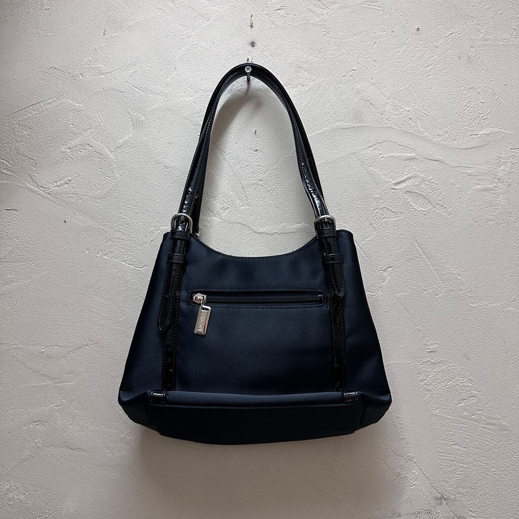 MOSCHINO Cheap & Chic　ミニハンドバッグ　ベロア　美品　黒 MOSCHINO モスキーノ CHEAP AND CHIC Hand Bag ハンドバッグ ブラック
