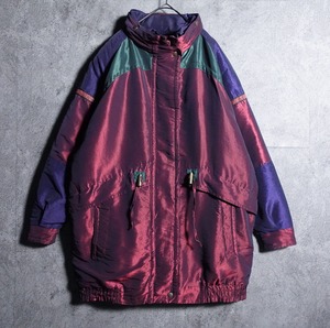 Multicolor Design Padded Nylon Jacket