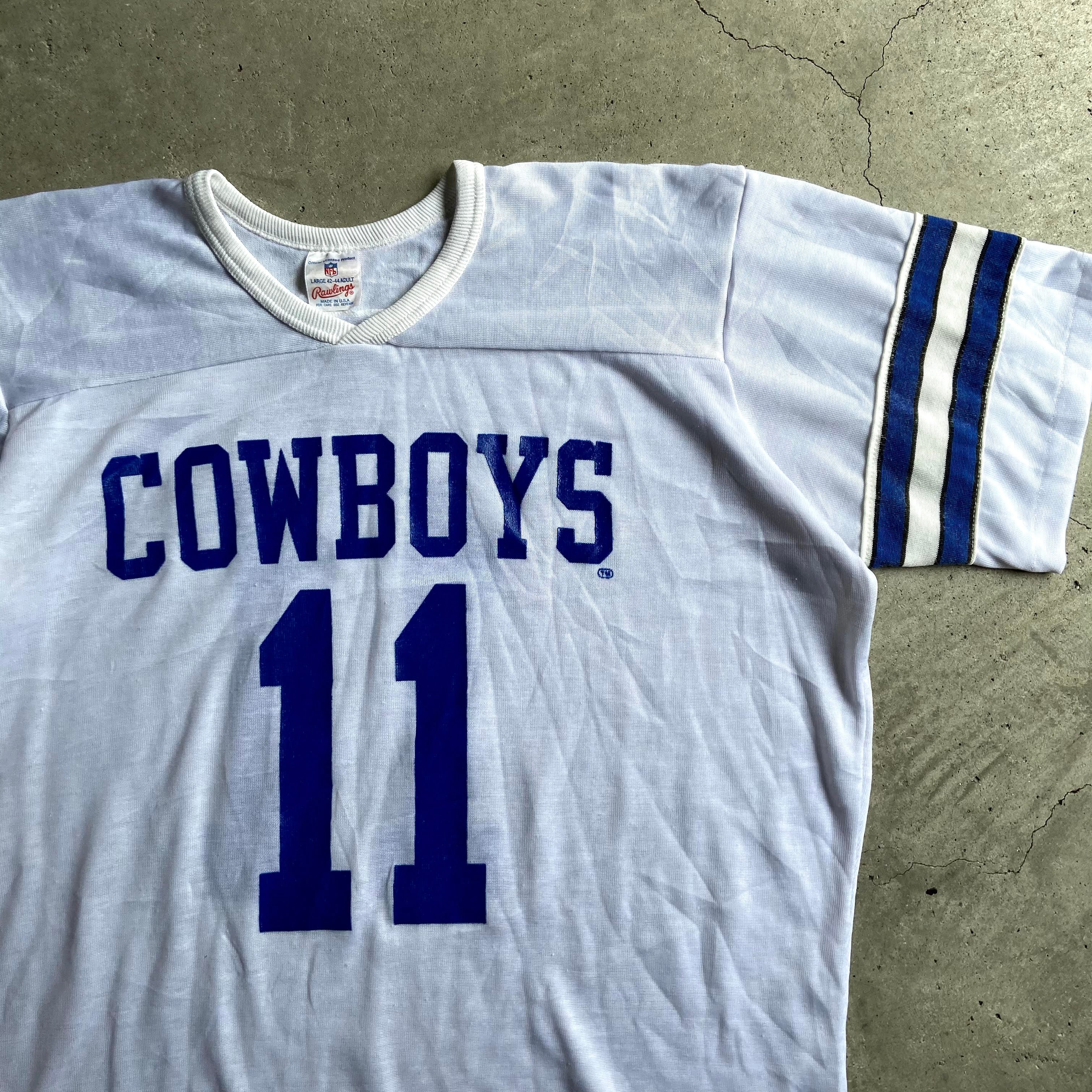 80年代 チャンピオン Champion トリコタグ NFL DALLAS COWBOYS ダラスカウボーイズ 3連プリント プリントTシャツ USA製 メンズL ヴィンテージ /eaa343858