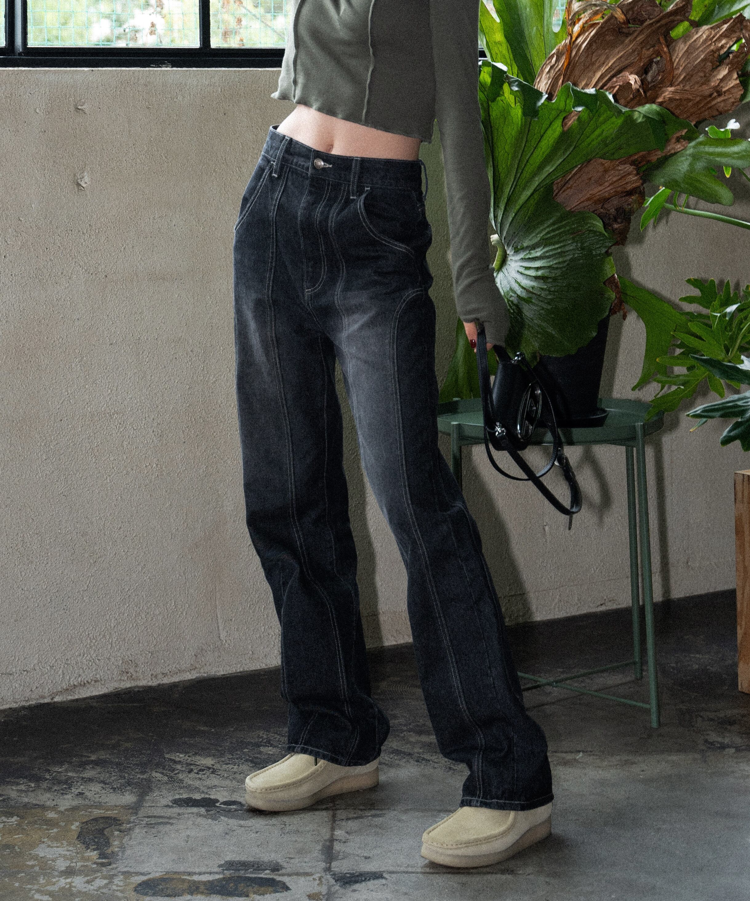アクレントSword switching straight jeans-