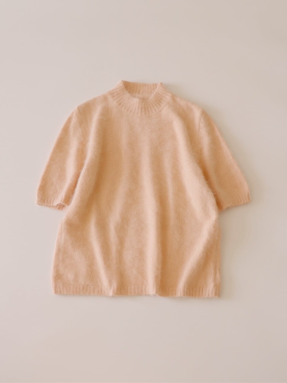 ●Angora & cashmere pink color design knitted top
